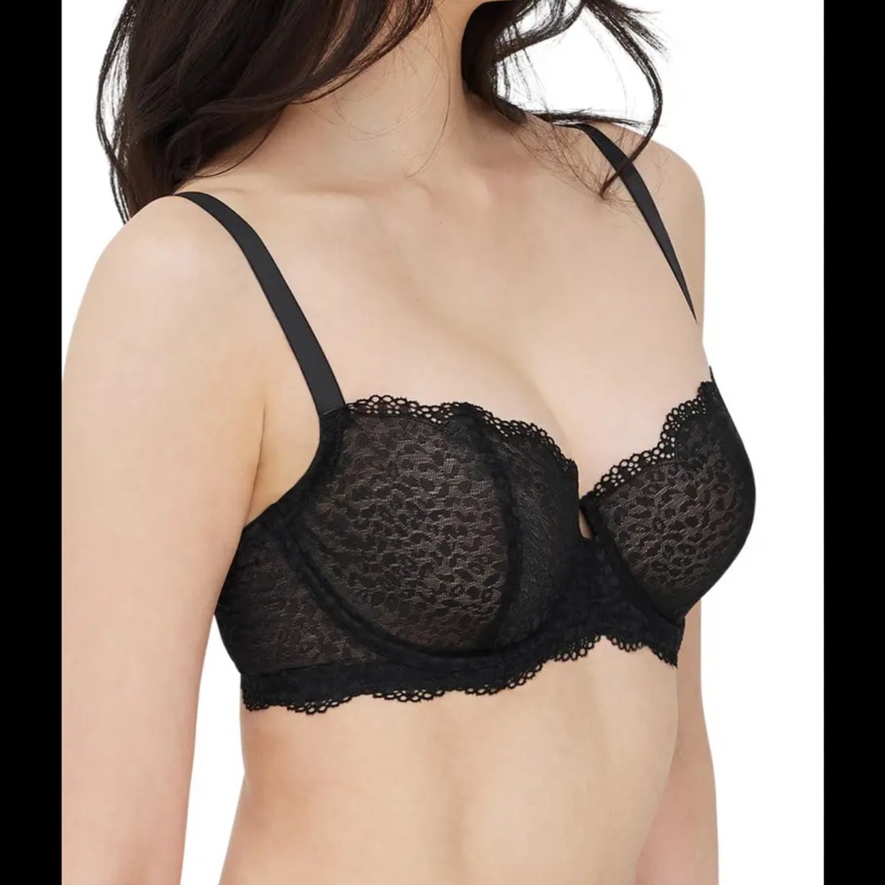 Skarlett Blue Black Rouse Full Coverage Lace Balconett Bra